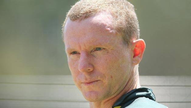 Chris Rogers during an Australian training session ahead of the second Test at the Adelaide Oval - Chris-Rogers-looks-on-during-an-Australian-Nets-session-at-Ad