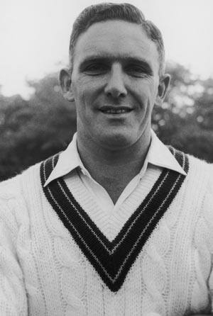 Alan Davidson took four wickets in the first innings and five wickets in the second as - Cricketer-Alan-Davidson-of-the-Australian-test-team-1