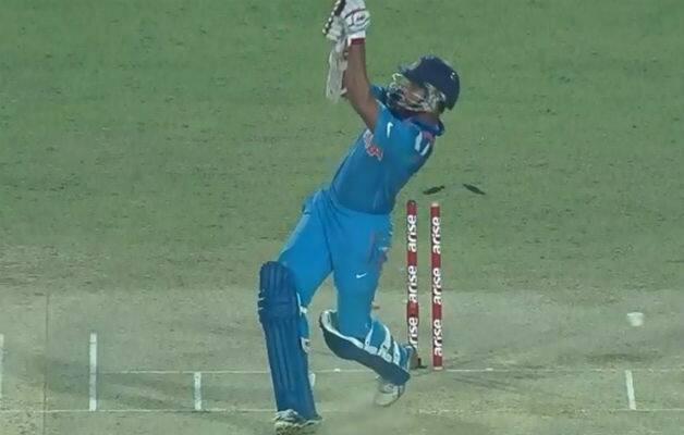 Dhawan bowled