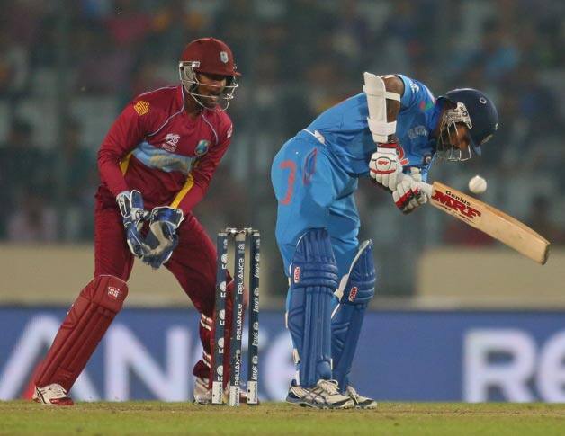 Well that was the one going down the leg-side and Umpire Illingworth raised his finger © Getty Images