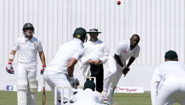 John Nyumbu has taken two wickets so far © AFP