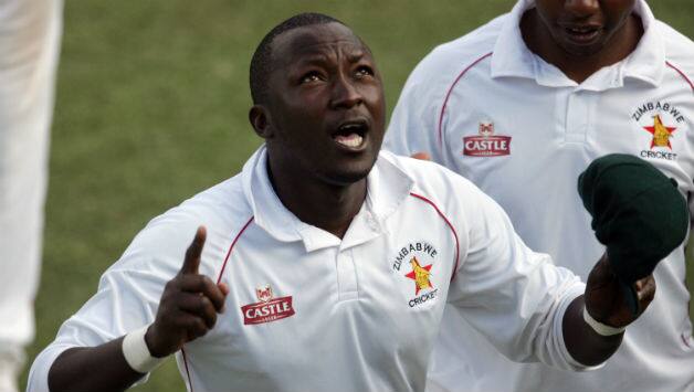 John Nyumbu is the second Zimbabwe spinner to take five wicket in debut © AFP