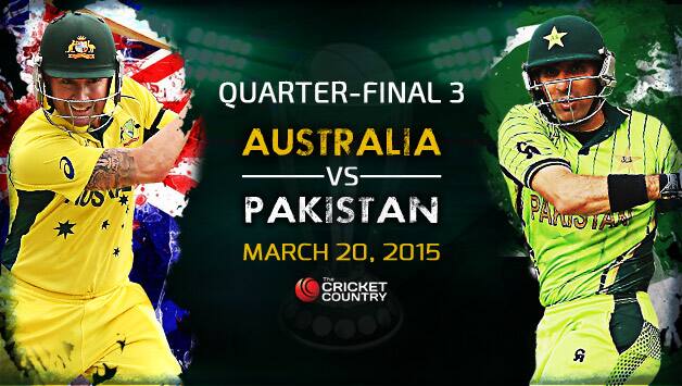 Australia Vs Pakistan Icc Cricket World Cup 2015 Quarter Final 3 At