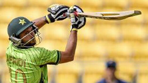 Shahid Afridi (above) was dismissed for mere seven by Sean Williams after being caught by Sikandar Raza at cover point © AFP (File Photo)