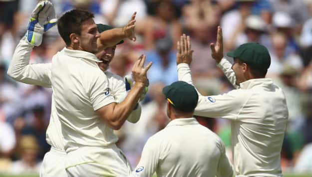 The lowest total defended in history was by Australia when skittled out England for 77, who were chasing 85 © Getty Images