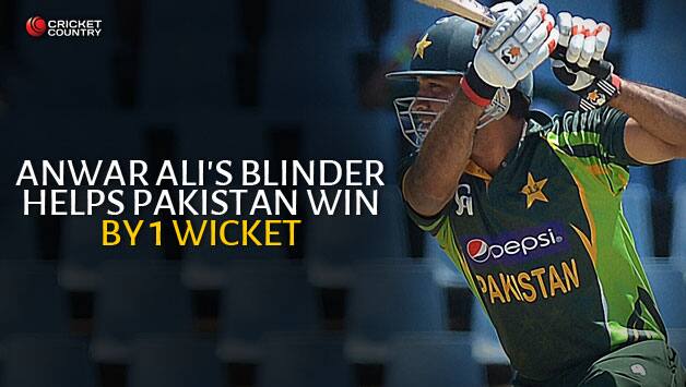 Anwar Ali played a blinder of an innings of 46 off just 17 deliveries © AFP