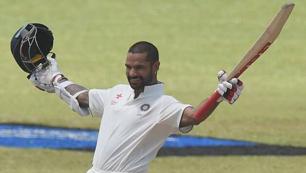 Shikhar Dhawan scored his 4th Test ton on Thursday © AFP