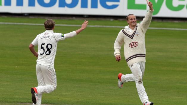 Tom (right) and Sam Curran took seven and three wickets respectively during Northamptonshire's first innings © Getty Images