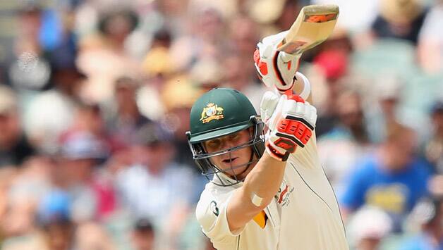 Steven Smith (above) pointed to the performances of man-of-the-match Josh Hazlewood and Shaun Marsh's committed innings of 49 © Getty Images