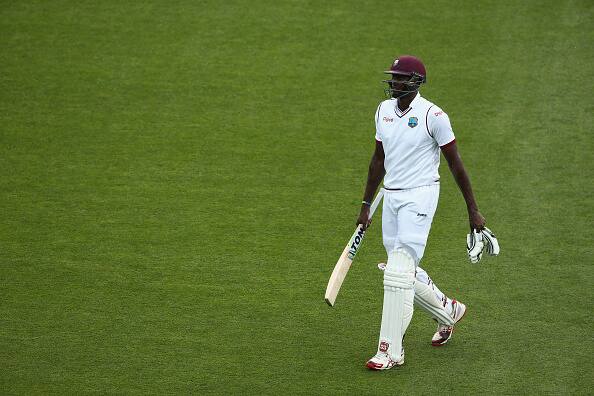 West Indies captain looked dejected after getting out cheaply © Getty Images