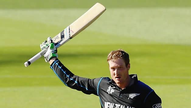 Martin Guptill scored an aggressive 79 from 56 balls during his side's seven-wicket win in the opening ODI of the five-match series against Sri Lanka © Getty Images