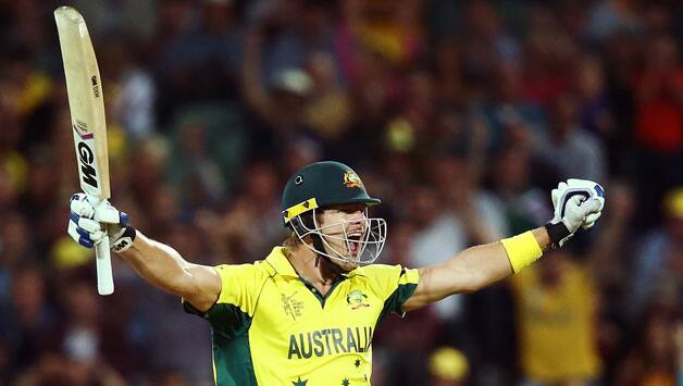 With a little luck and heart, Shane Watson guided Australia past Pakistan in World Cup quarter-final © Getty Images