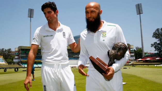 Describing Hashim Amla (right) as a `nice` personality, Alastair Cook said that the outgoing skipper would have his reasons to resign from the post © Getty Images