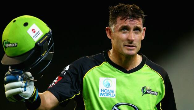 Michael Hussey had the fairy-tale farewell with a win in the BBL final © Getty Images