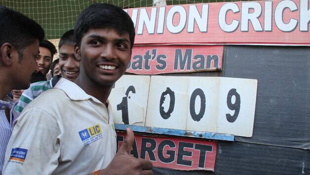 Pranav Dhanawade also reportedly escaped 21 dropped catches on his way to obliterating a 117-year-old world record © AFP