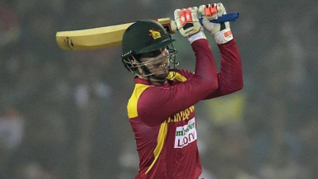Zimbabwe cricketer Malcolm Waller plays a shot during the third T20I against Bangladesh at Khulna © AFP