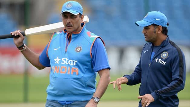 Image result for ravi shastri with dhoni