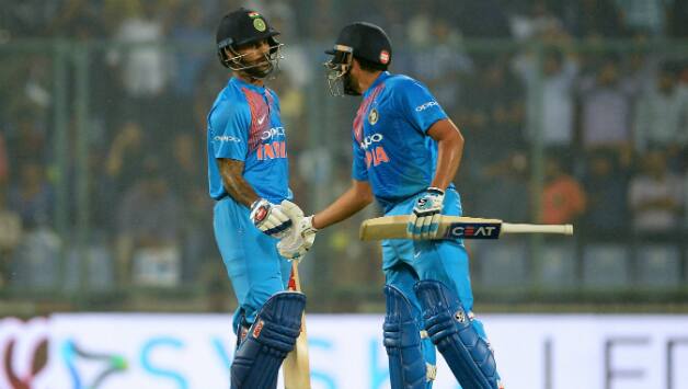 Shikhar Dhawan and Rohit Sharma were involved in the highest opening stand for India in T20Is © AFP