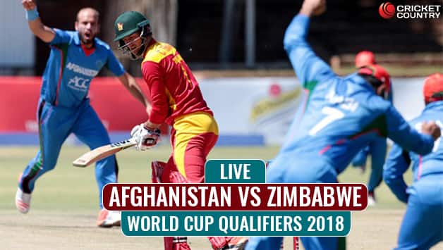 Live Cricket Score, Afghanistan vs Zimbabwe, ICC World Cup Qualifiers 2018, Match 7: ZIM to bat 

Translate to English: Live Cricket Score, Afghanistan vs Zimbabwe, ICC World Cup Qualifiers 2018, Match 7: ZIM to bat