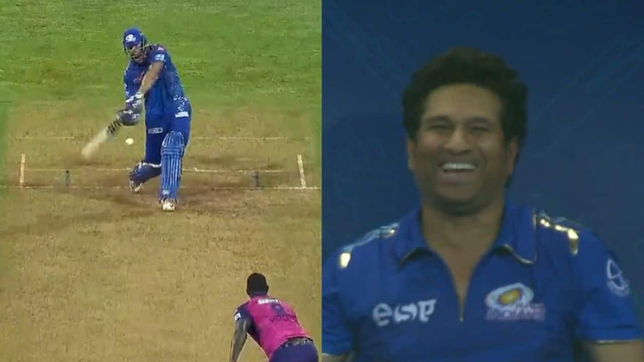 Sachin Tendulkar S Reaction After Tim David S Big Six In Final Over Of