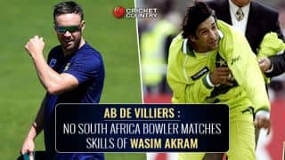 AB de Villiers: No South Africa bowler matches skills of Wasim Akram AB de Villiers: No South Africa bowler matches skills of Wasim Akram