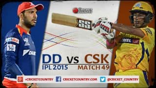 Live Cricket Score Delhi Daredevils vs Chennai Super Kings IPL 2015, Match 49 at Raipur DD 120/4 in 16.4 overs: DD win by 6 wickets Live Cricket Score Delhi Daredevils vs Chennai Super Kings IPL 2015, Match 49 at Raipur DD 120/4 in 16.4 overs: DD win by 6 wickets