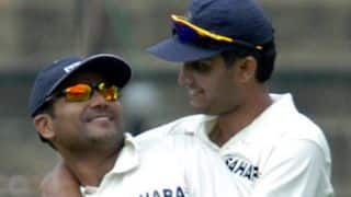 Virender Sehwag hugged Sourav Ganguly after scoring 1st Test hundred Virender Sehwag hugged Sourav Ganguly after scoring 1st Test hundred