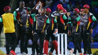 CPL 2017: St Kitts and Nevis Patriots beat Barbados Tridents by 17 runs; Kieron Pollard's fifty in vain CPL 2017: St Kitts and Nevis Patriots beat Barbados Tridents by 17 runs; Kieron Pollard's fifty in vain