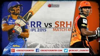Live Cricket Score Rajasthan Royals vs Sunrisers Hyderabad, IPL 2015 Match 41 at Mumbai, RR 194/7 in 20 overs: SRH win by 7 runs Live Cricket Score Rajasthan Royals vs Sunrisers Hyderabad, IPL 2015 Match 41 at Mumbai, RR 194/7 in 20 overs: SRH win by 7 runs