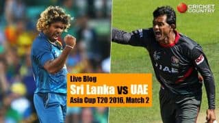 UAE 115/9 | Overs 20 | Target 130 | Live Cricket Score, Sri Lanka vs UAE, Asia Cup T20 2016, Match 2 at Dhaka: Lasith Malinga dazzles in Sri Lanka's 14-run victory UAE 115/9 | Overs 20 | Target 130 | Live Cricket Score, Sri Lanka vs UAE, Asia Cup T20 2016, Match 2 at Dhaka: Lasith Malinga dazzles in Sri Lanka's 14-run victory