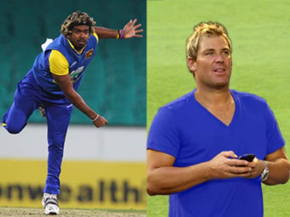 Lasith Malinga and Shane Warne © Getty Images