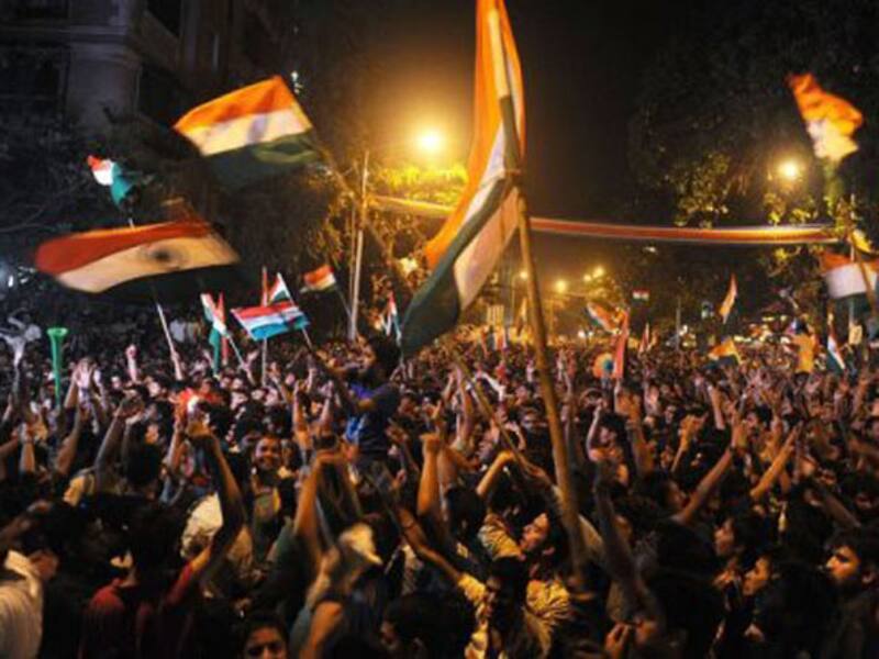 Fans celebrate Team India victory at Marine Drive in Mumbai &Acirc;&copy; Getty Images