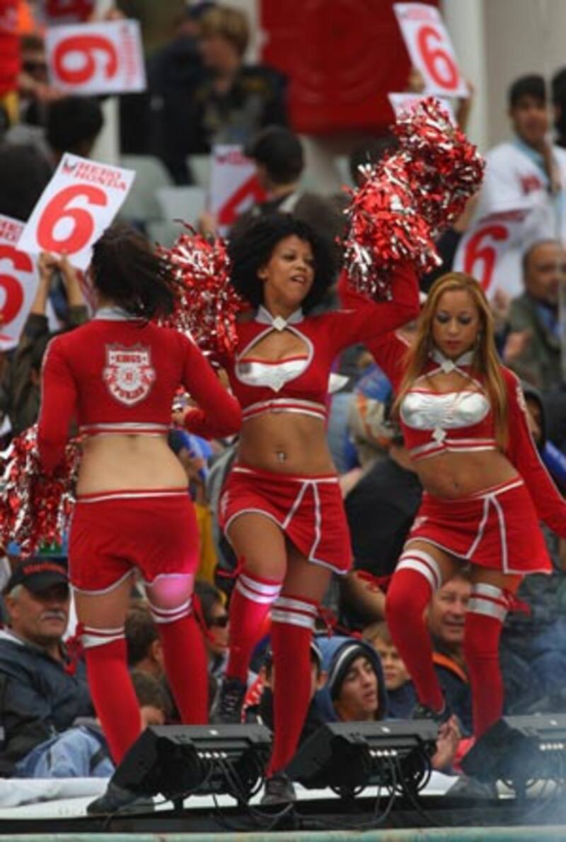 Cheerleaders dance during an IPL match &Acirc;&copy; Getty Images