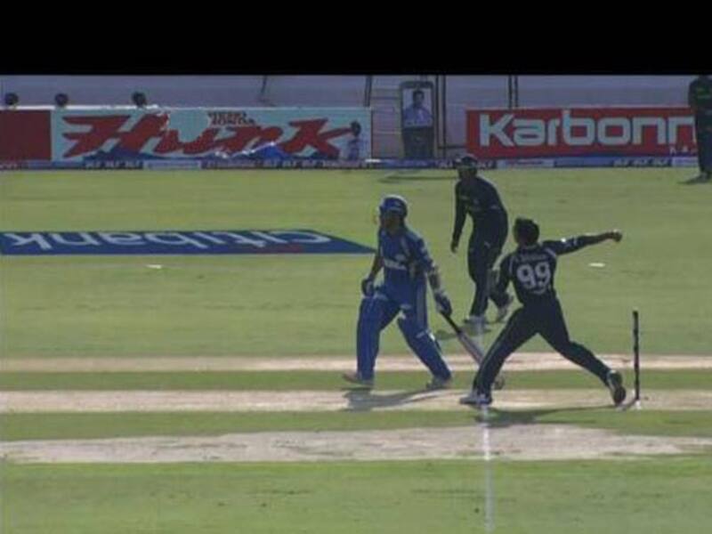 Sachin Tendulkar was on the non-strikers end when he was given out