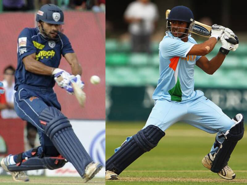 Shikhar Dhawan (L) & Manoj Tiwary &copy; Getty Images