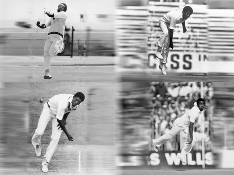 Andy Roberts (Top Left), Michael Holding (Top Right), Joel Garner (Bottom Left), Malcolm Marshall (Bottom Right) &Acirc;&copy; Getty Images