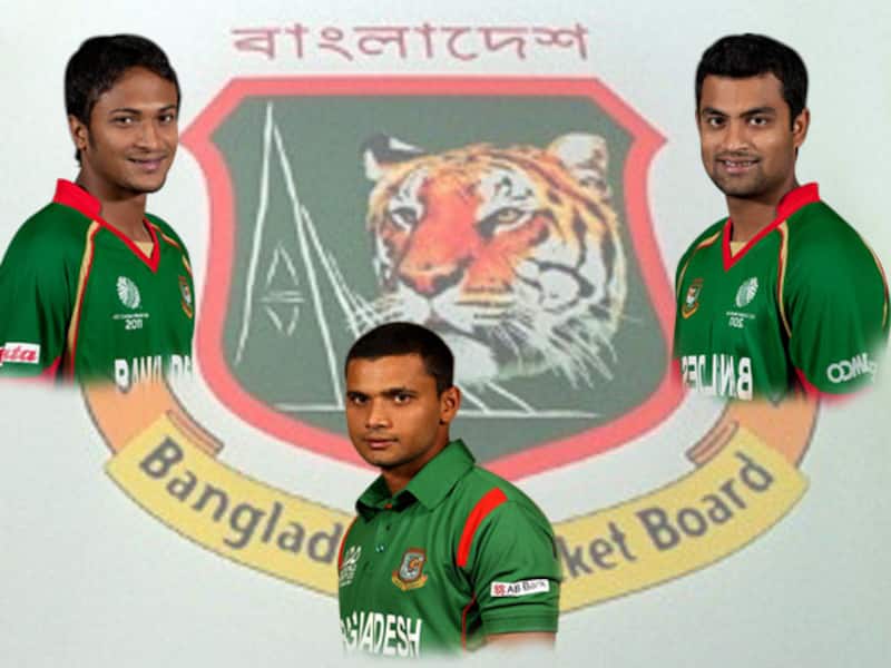 It would be grave injustice if world class players such as Shakib Al Hasan (L), Mashrafe Moratza (C) and Tamim Iqbal never got an opportunity to play Test or ODIs in India © Getty Images