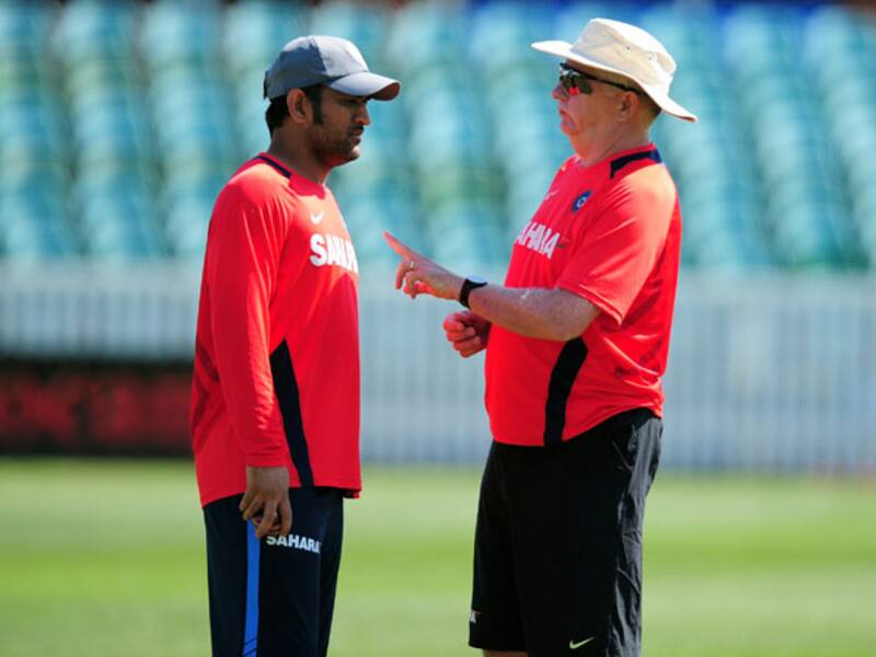 Captain Mahendra Singh Dhoni (left) and Coach Duncan Fletcher and have been let down by the team in every facet of the game &Acirc;&copy; Getty Images