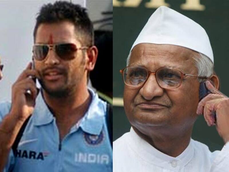 Dhoni&acirc;s helping Anna Hazare and the civil society cause by decorating him with Bharat Ratna.