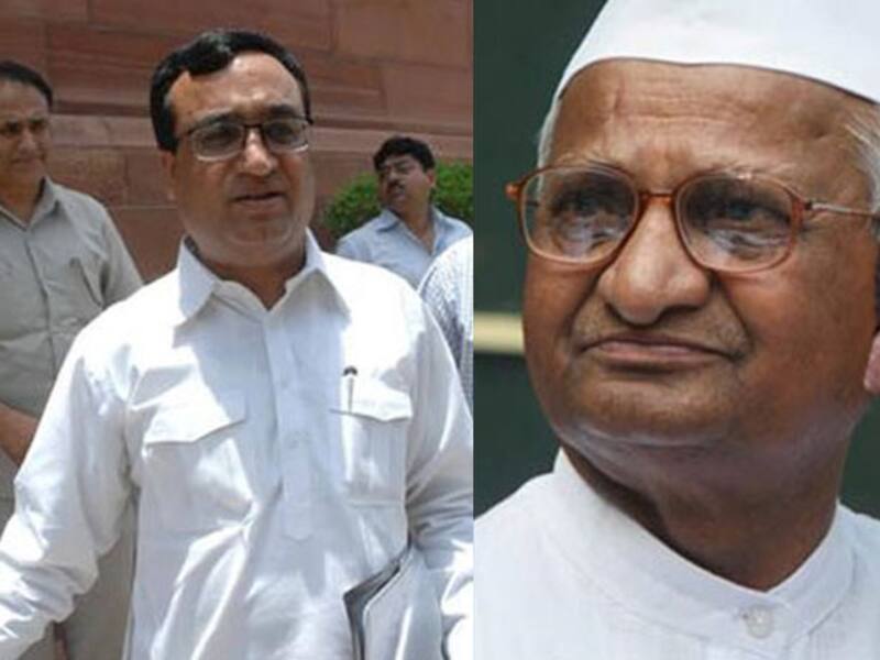 Ajay Maken (L) feels that as a mere Union Minister he does not have the heft or clout to introduce such a radical bill and will need Team Anna&Atilde;&cent; s assistance to succeed in his endeavor
