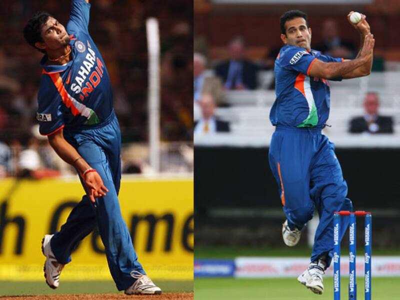 Ravindra Jadeja (left) has shown promise as a genuine all-rounder. Irfan Pathan promised much, but faded away &copy; Getty Images