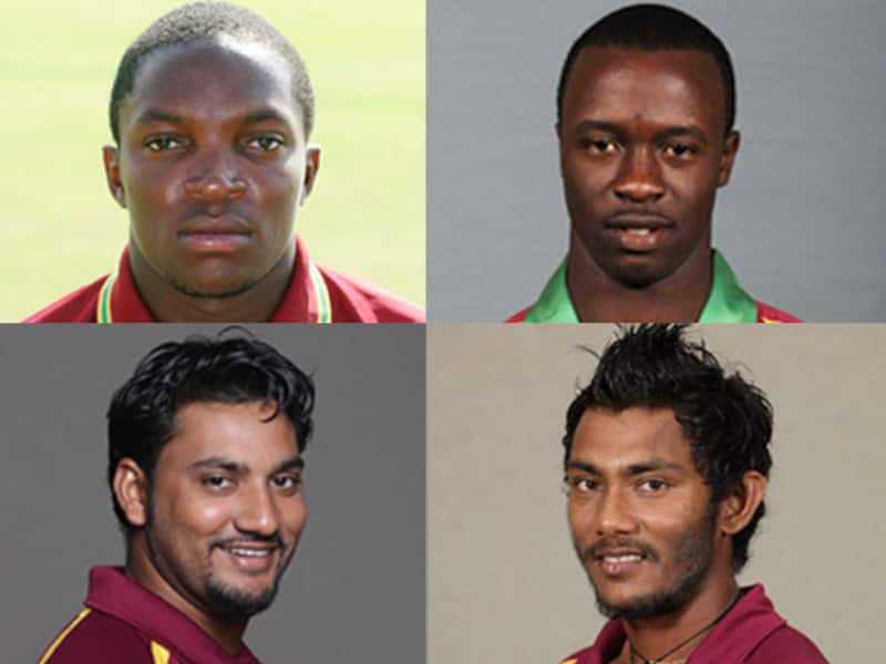 (Clockwise from bottom left) Ravi Rampaul, Fidel Edwards, Kemar Roach and Devendra Bishoo &Acirc;&copy; Getty Images