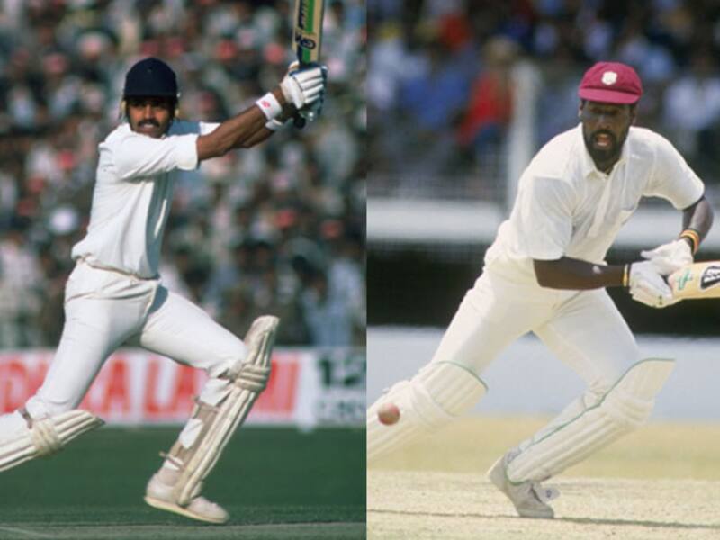 Leading from the front with brilliant hundreds Dilip Vengsarkar (left) and Vivian Richards &Acirc;&copy; Getty Images