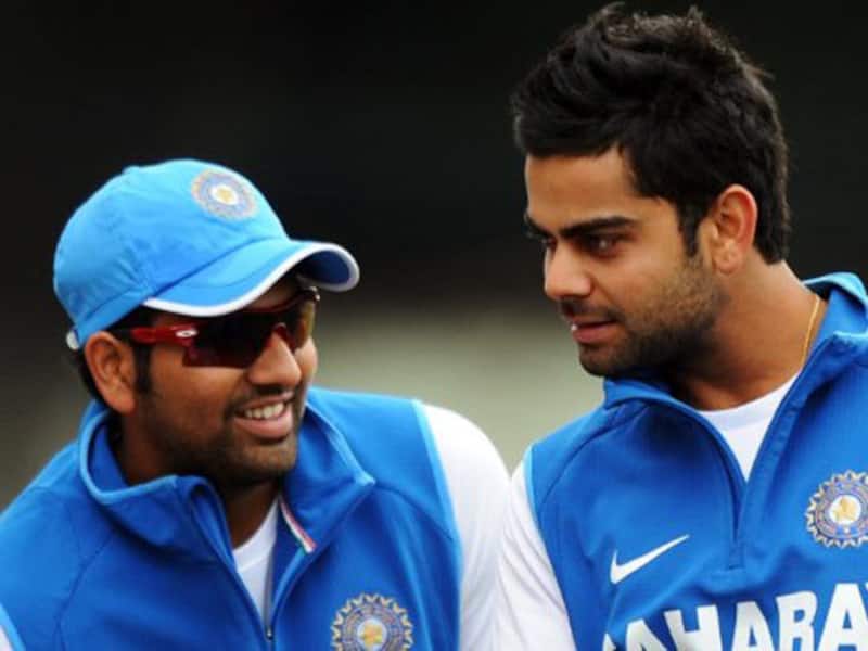 Rohit Sharma (left) and Virat Kohli have an excellent opportunity to cement their place at No 6, the only available slot in the Indian batting line-up during the Australia tour © AFP