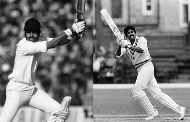 Dilip Vengsarkar (left) essayed a glorious 157 on his favourite ground. At the other end, Kapil Dev butchered his way to a 55-ball 89. © Getty Images