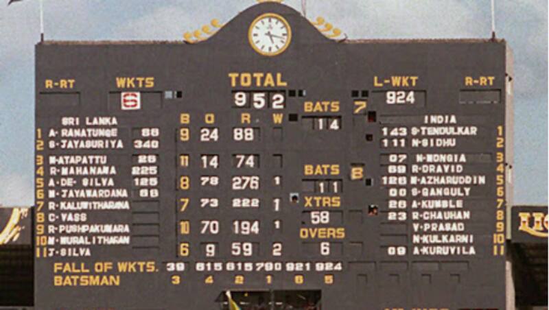 The scorecard says it all: Sri Lanka 952 for 6 &Acirc;&copy; AFP