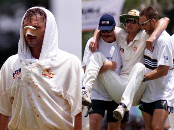 Memories of the horrific on-field collision between Steve Waugh and Jason Gillespie