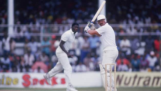 Graham Gooch, with 5 hundreds and 13 half-centuries and 2,197 at an average of nearly 45, emerges as the best bat in the period of study of batsmen against the West Indies fast bowlers © Getty Images