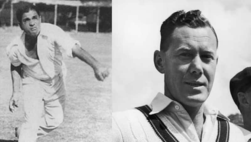 Vinoo Mankad (left) who ran out Bill Brown at the non-striker's end for backing up too far on December 13, 1947 to see the birth of the word in the cricket lexicon &copy; Getty Images