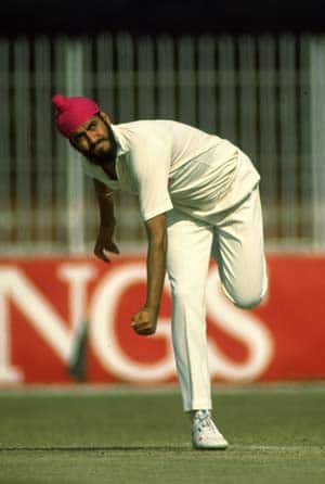 Maninder Singh (above) finished with figures of 87.5-18-204-3 in the Karnataka innings. Madan Lal and Rakesh Shukla for Delhi and Roger Binny, Ranjit Khanwilkar, B Vijayakrishna and Raghuram Bhat for Karnataka all conceded over 100 runs in a Ranji final which saw 6 hundreds and 6 more fifties in which even two innings were not completed © Getty Images